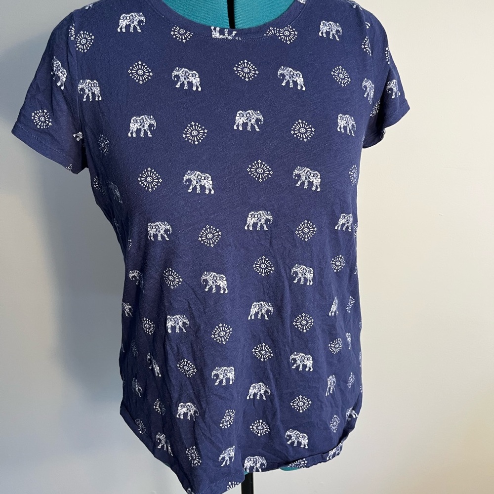 Sonoma blue t-shirt with elephants